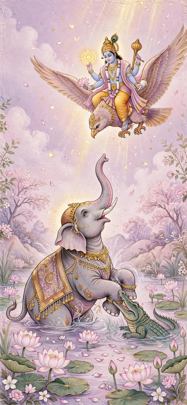 Gajendra Moksha — The Elephant Who Called for Help