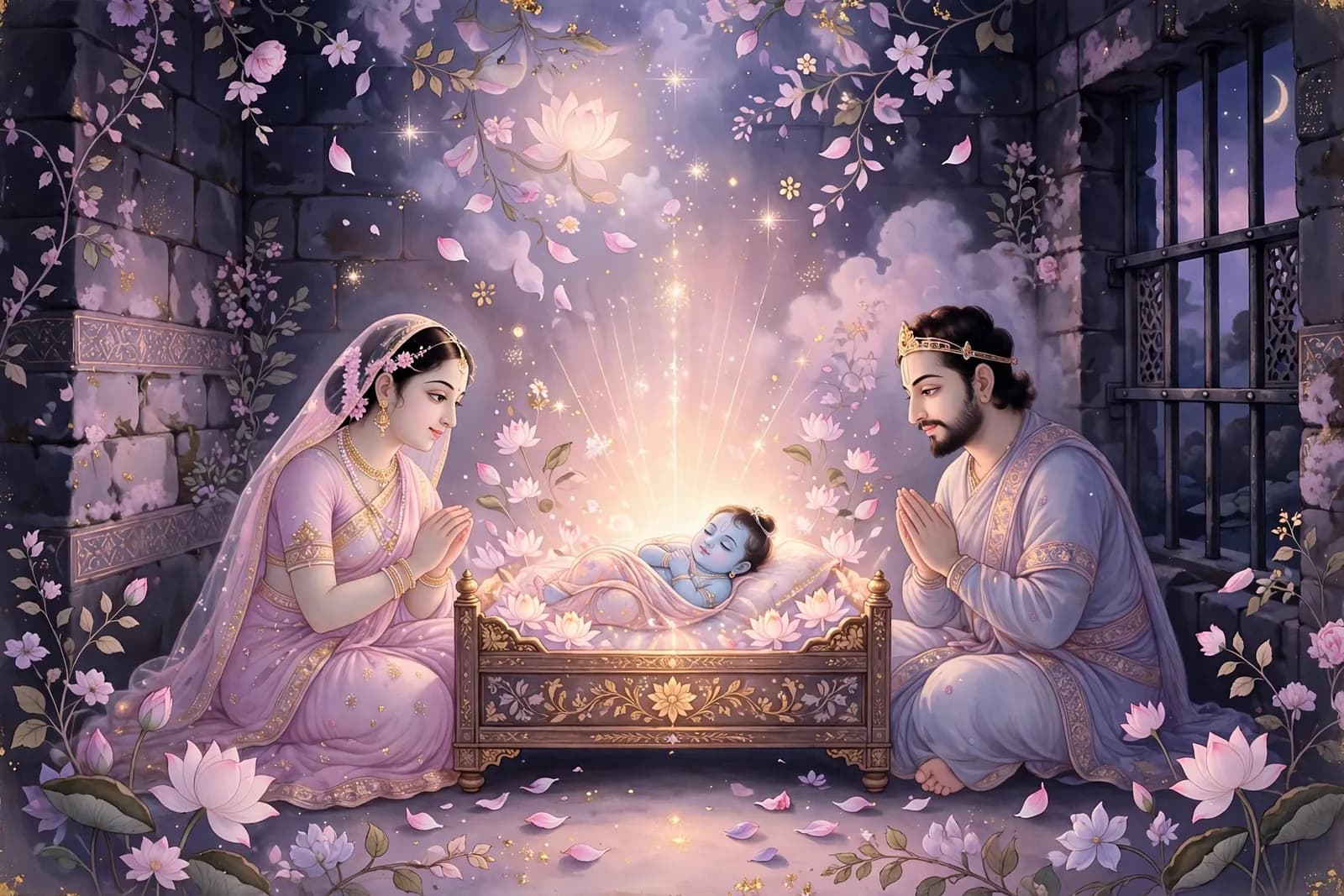 Krishna's Birth — Midnight in Mathura