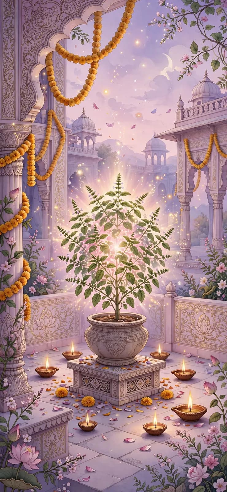 Tulsi-Vrinda — The Curse That Made a Goddess